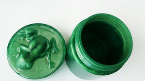 Frog Jar with Screw Top Lid