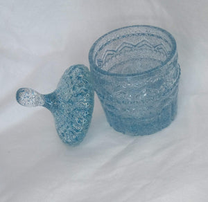 Blue Glitter Carousel Jar