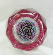 Load image into Gallery viewer, Pink Glitter Medallion Ashtray
