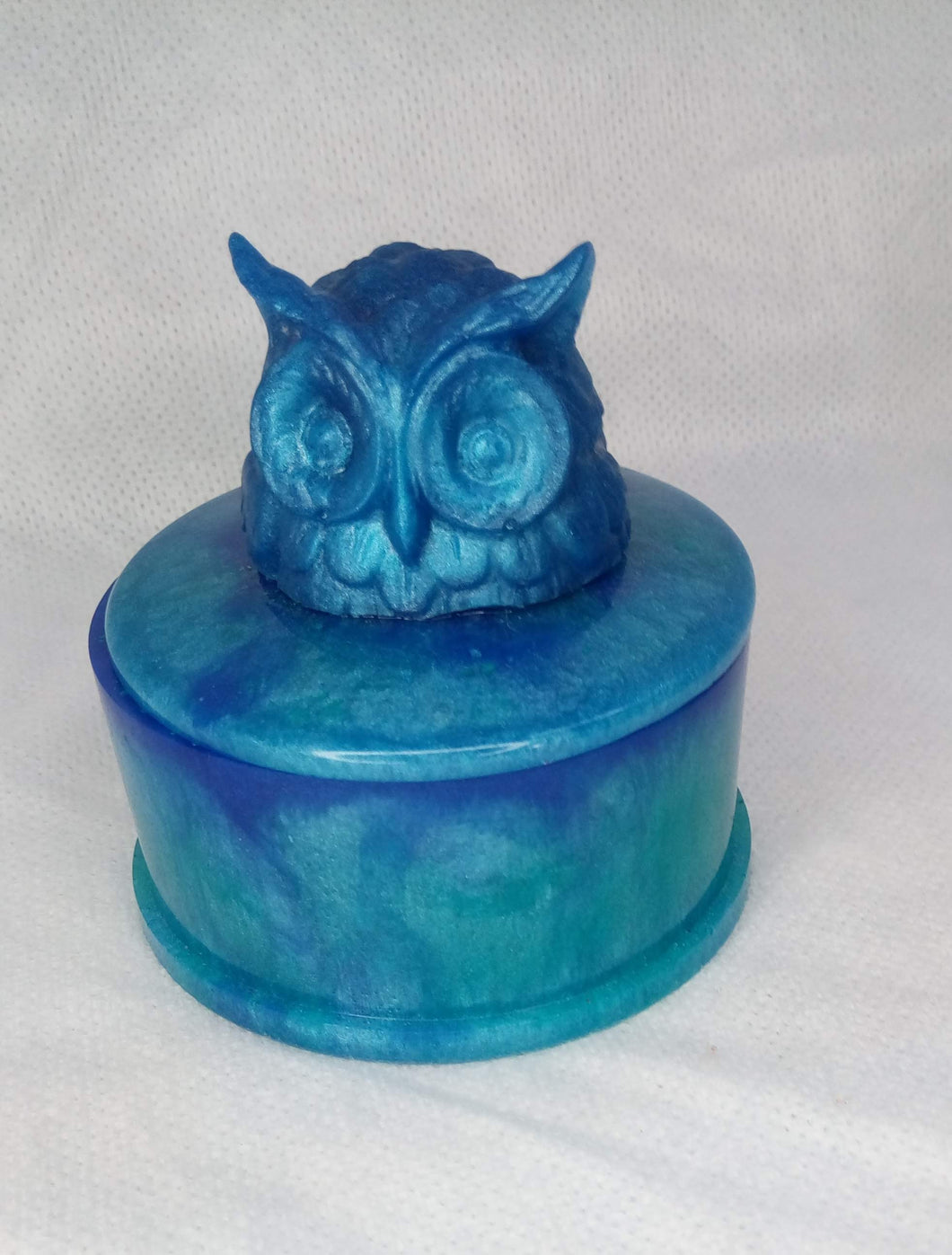 Blue & Green Owl Jewelry Holder