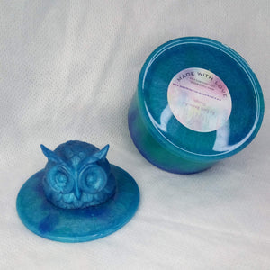 Blue & Green Owl Jewelry Holder