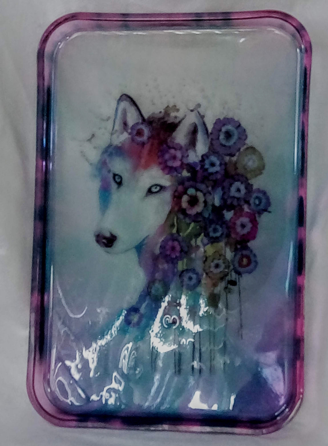 Translucent Wolf Rolling Tray