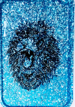 Load image into Gallery viewer, Blue Glitter Lion Rolling Tray
