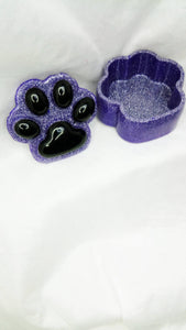 Purple Puppy Paw Jar