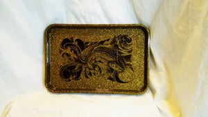 3pc. Gold Fish Tray Set