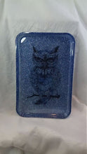 Load and play video in Gallery viewer, Blue Sparkly Owl Rolling Tray
