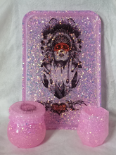 Load image into Gallery viewer, 3 pc. Pink Glitter Native Headdress Set
